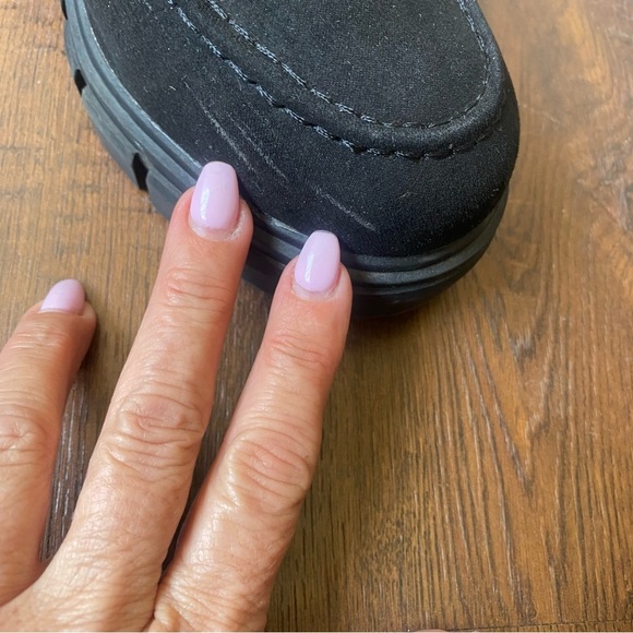 ASOS Sloane Y2K Chunky Lug Sole Preppy Collegiate Penny Mid Heeled Loafer SZ 7W - Picture 7 of 16